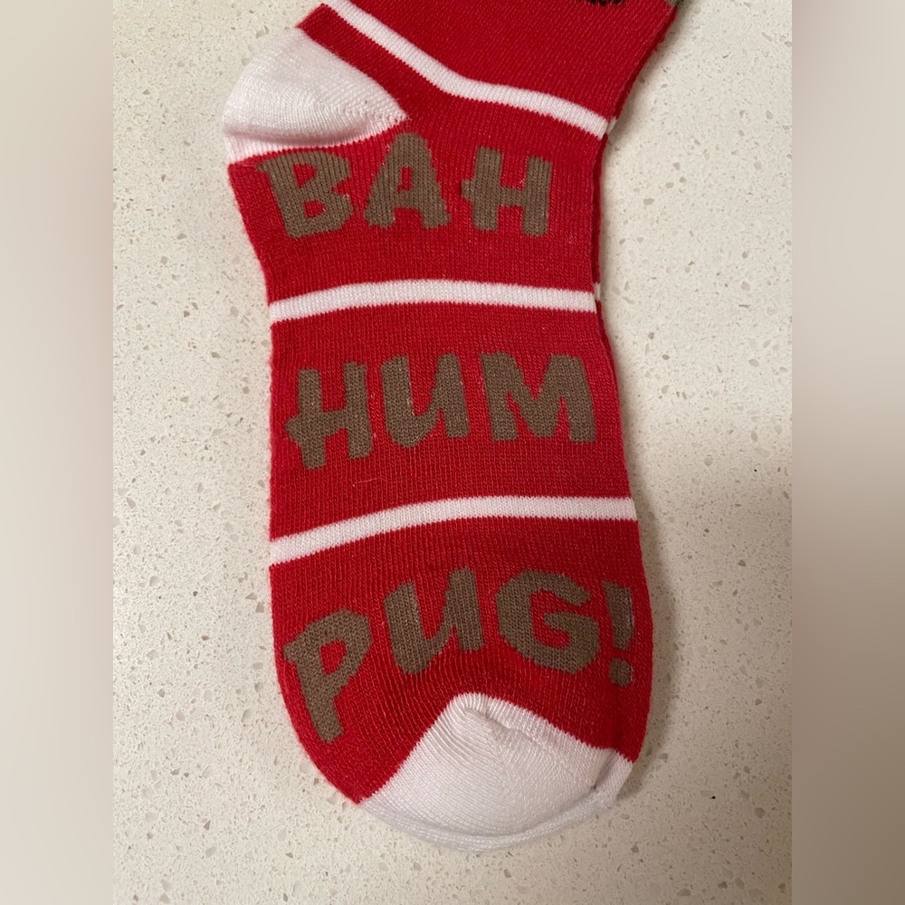 Pug Christmas Socks. Adults One Size. NWT - Picture 6 of 7